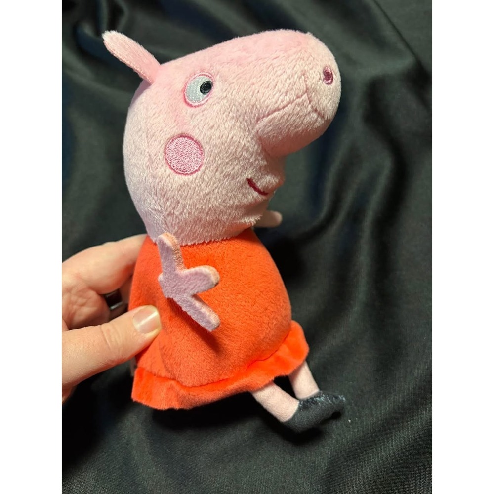 Peppa Pig 6" Plush Doll Red Dress Just Play Hasbro 2024 Soft Toy EUC Licensed